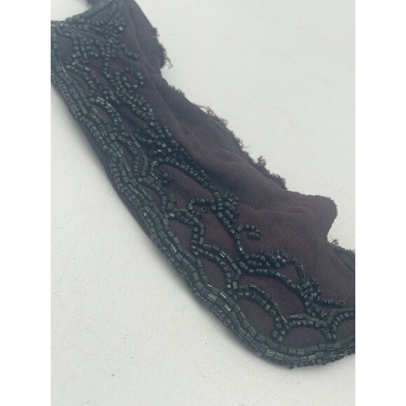 Handmade Beaded Black Lace Applique Trim For Sewing/Costume DIY Projects - Picture 5 of 11